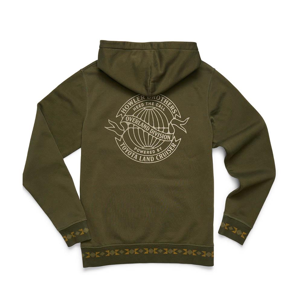 Howler Brothers x Land Cruiser Hoodie Men's in Dark Olive